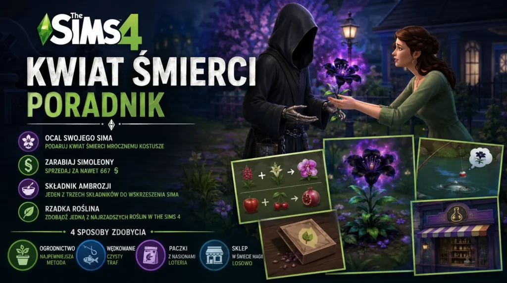 Kwiat Smierci The Sims 4 jak zdobyc i do czego sluzy